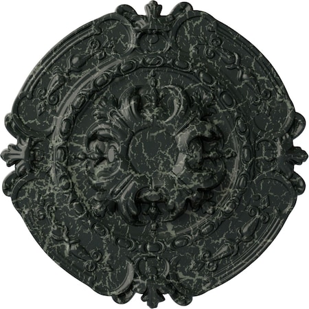 Ekena Millwork Southampton Ceiling Medallion (Canopies up to 2 3/4"), 16 3/8"OD x 1 3/4"P, Painted Turtle Crackle CM17SOPTC